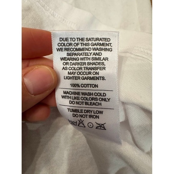 American‎ Giant Mens T Shirt Mike Works Hard Play Hard Graphic Tee White Size L - Picture 5 of 6